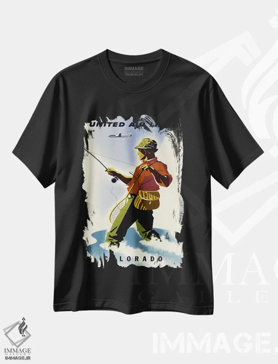 تیشرت مشکی طرح دار کلرادو، تایپوگرافی اثر هنرمند ناشناس | فروشگاه ایماژ