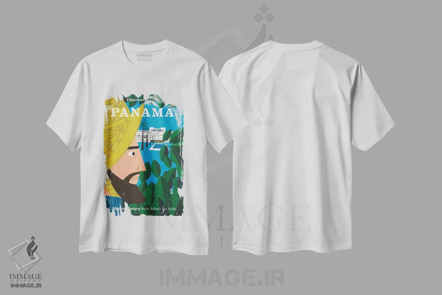تیشرت سفید طرح دار آثار هنرمند ناشناس - فروشگاه ایماژ