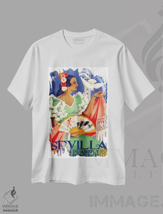 تیشرت سفید طرح دار انگلستان، تایپوگرافی اثر هنرمند ناشناس | فروشگاه ایماژ