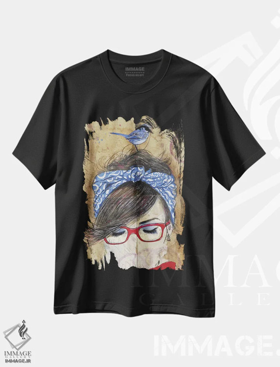 تیشرت مشکی طرح دار همین الان رفته، هنر فاخر معاصر اثر لوی جوور | فروشگاه ایماژ