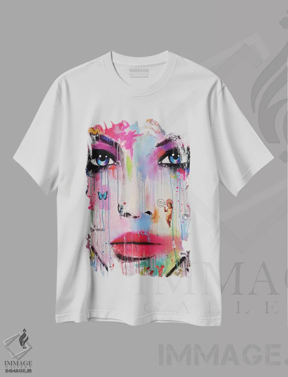 تیشرت سفید طرح دار هرگز، هنر فاخر معاصر اثر لوی جوور | فروشگاه ایماژ