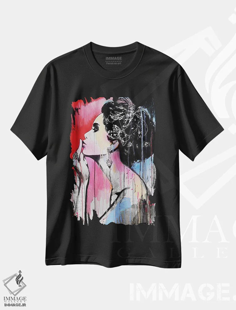تیشرت مشکی طرح دار امکان، هنر فاخر معاصر اثر لوی جوور | فروشگاه ایماژ