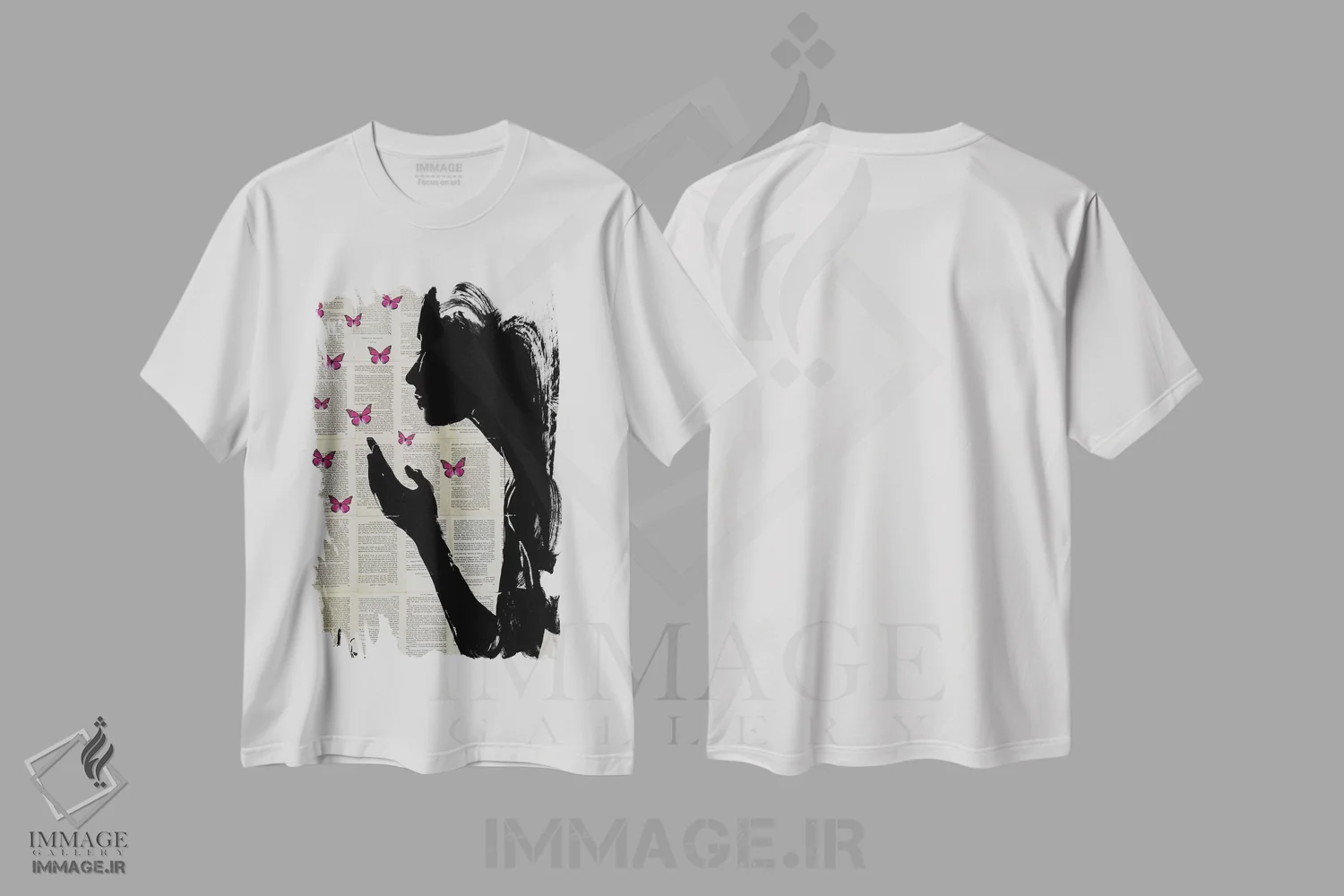 تیشرت سفید طرح دار سادگی، هنر فاخر معاصر اثر لوی جوور | immage.ir