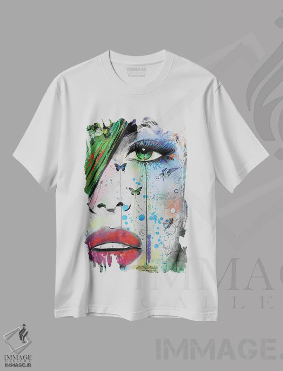تیشرت سفید طرح دار مرغ مینا، هنر فاخر معاصر اثر لوی جوور | فروشگاه ایماژ
