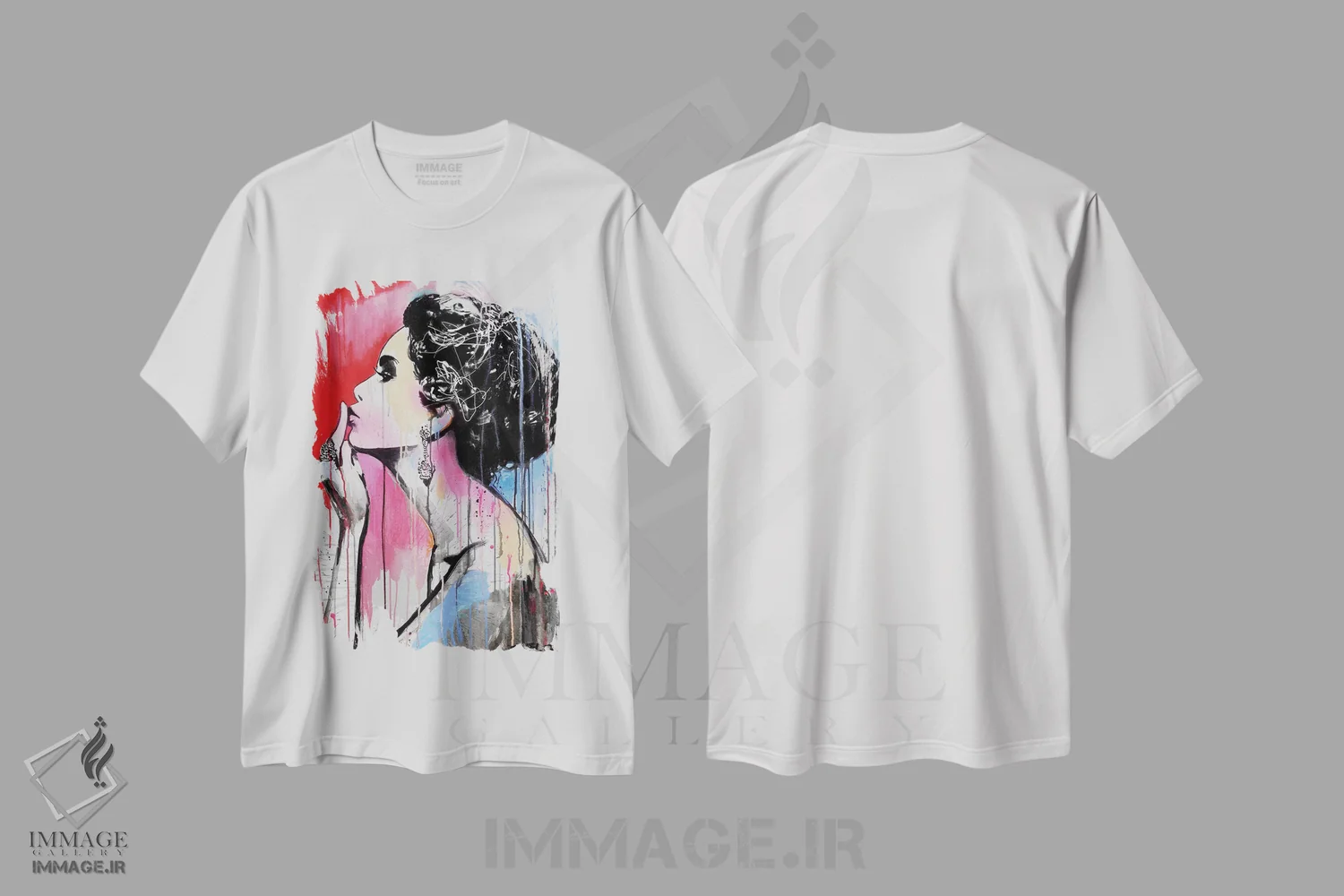 تیشرت سفید طرح دار امکان، هنر فاخر معاصر اثر لوی جوور | immage.ir