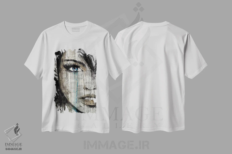 تیشرت سفید طرح دار زنده، هنر فاخر معاصر اثر لوی جوور | immage.ir