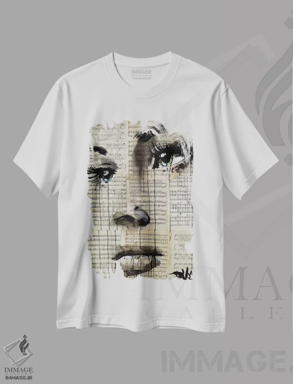 تیشرت سفید طرح دار ساحل، هنر فاخر معاصر اثر لوی جوور | immage.ir