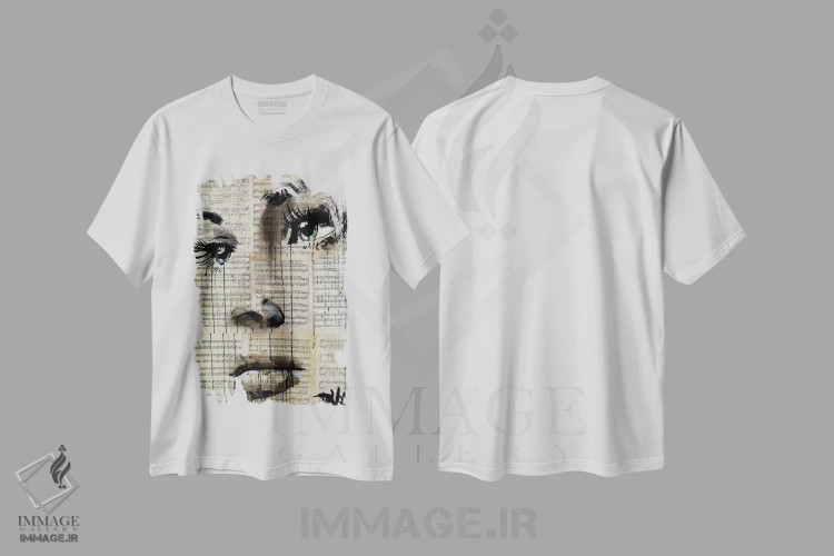 تیشرت سفید طرح دار ساحل، هنر فاخر معاصر اثر لوی جوور | immage.ir