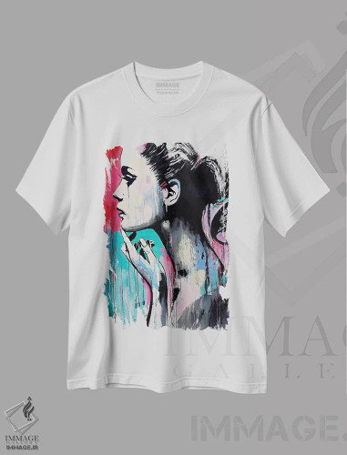 تیشرت سفید طرح دار شاید دوباره، هنر فاخر معاصر اثر لوی جوور | فروشگاه ایماژ