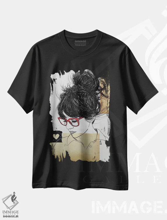 تیشرت مشکی طرح دار گاهی پرواز می کنی، هنر فاخر معاصر اثر لوی جوور | immage.ir