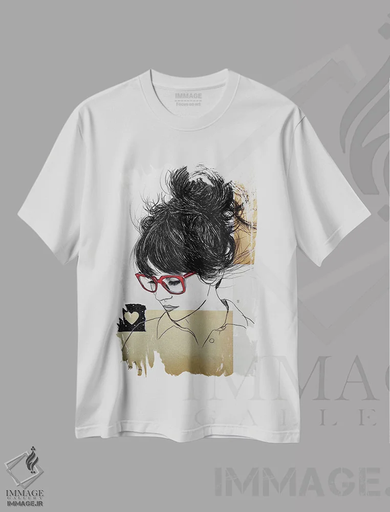 تیشرت سفید طرح دار گاهی پرواز می کنی، هنر فاخر معاصر اثر لوی جوور | فروشگاه ایماژ