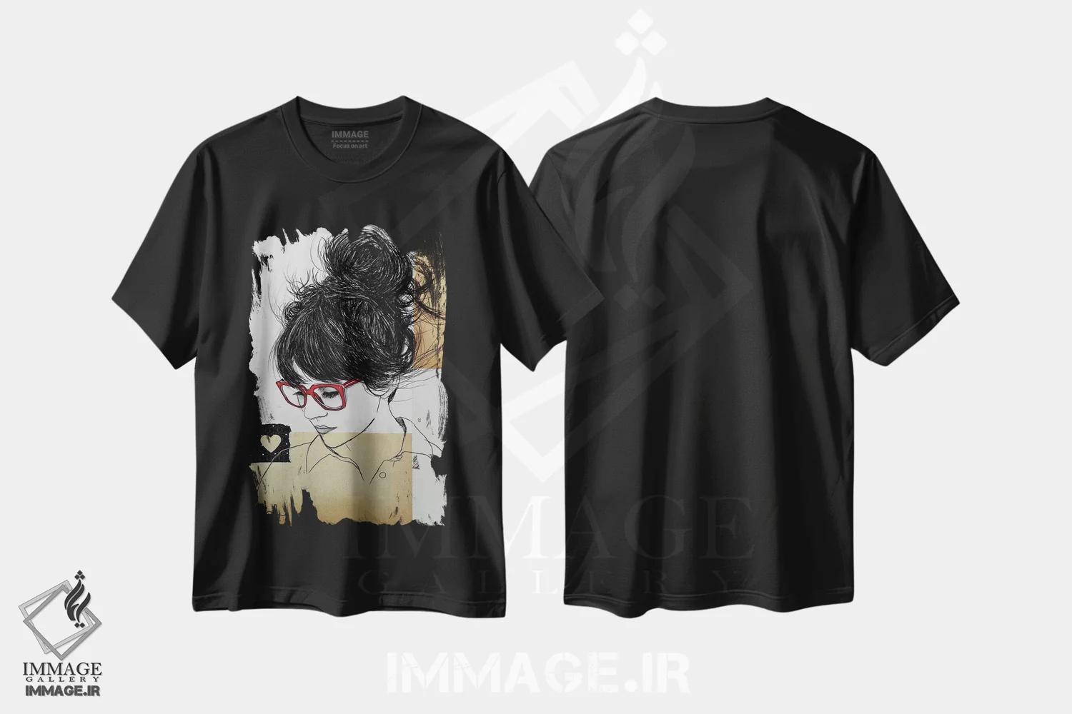 تیشرت مشکی طرح دار گاهی پرواز می کنی، هنر فاخر معاصر اثر لوی جوور | immage.ir