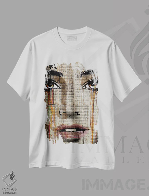 تیشرت سفید طرح دار پیش درآمد جدید، هنر فاخر معاصر اثر لوی جوور | فروشگاه ایماژ