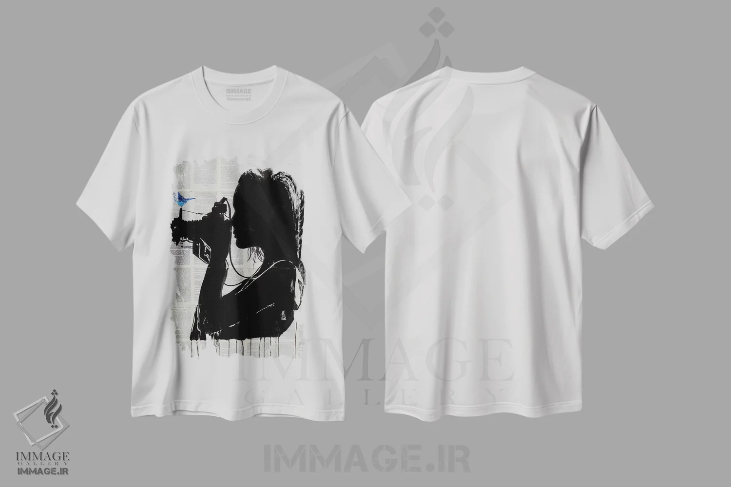 تیشرت سفید طرح دار عکاس قدیمی، هنر فاخر معاصر اثر لوی جوور | فروشگاه ایماژ
