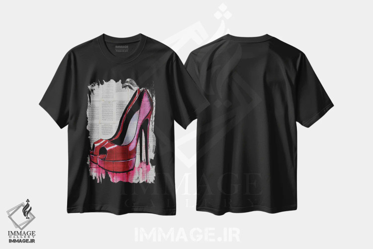 تیشرت مشکی طرح دار زندگی سطح بالا، هنر فاخر معاصر اثر لوی جوور | فروشگاه ایماژ