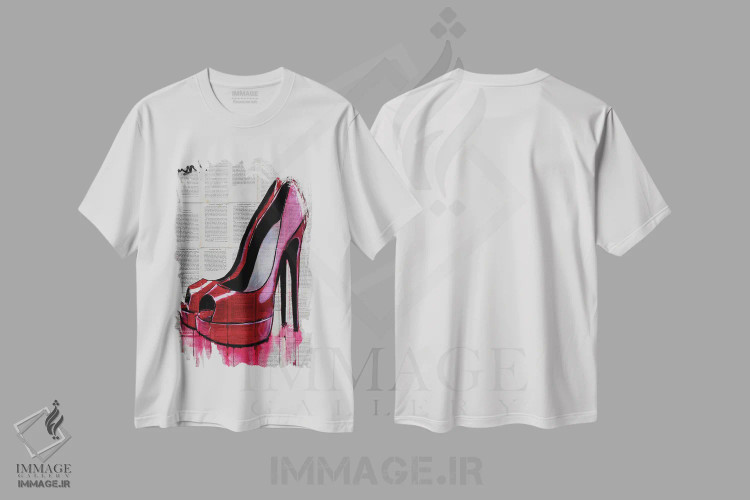 تیشرت سفید طرح دار زندگی سطح بالا، هنر فاخر معاصر اثر لوی جوور | immage.ir