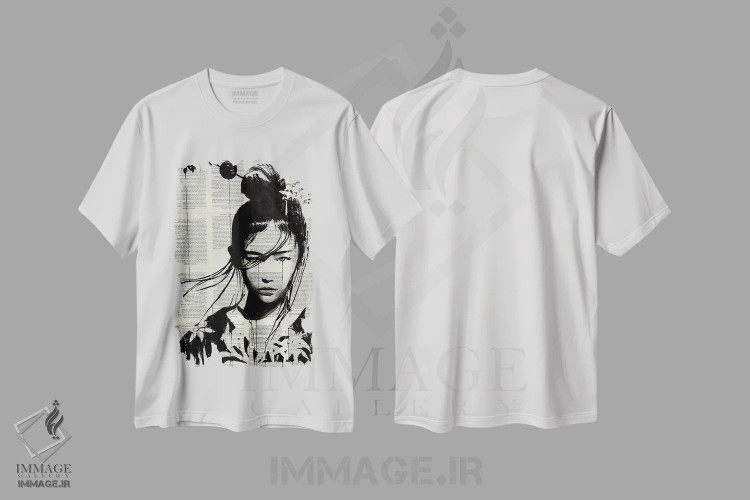 تیشرت سفید طرح دار نارومی، هنر فاخر معاصر اثر لوی جوور | فروشگاه ایماژ