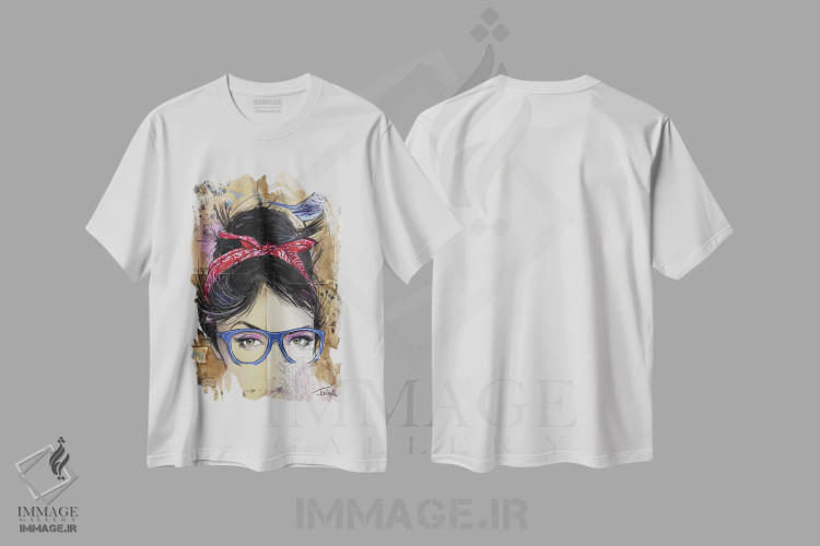 تیشرت سفید طرح دار رشته ها، هنر فاخر معاصر اثر لوی جوور | immage.ir