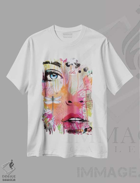 تیشرت سفید طرح دار هیچ اتفاقی نیفتاد، هنر فاخر معاصر اثر لوی جوور | فروشگاه ایماژ