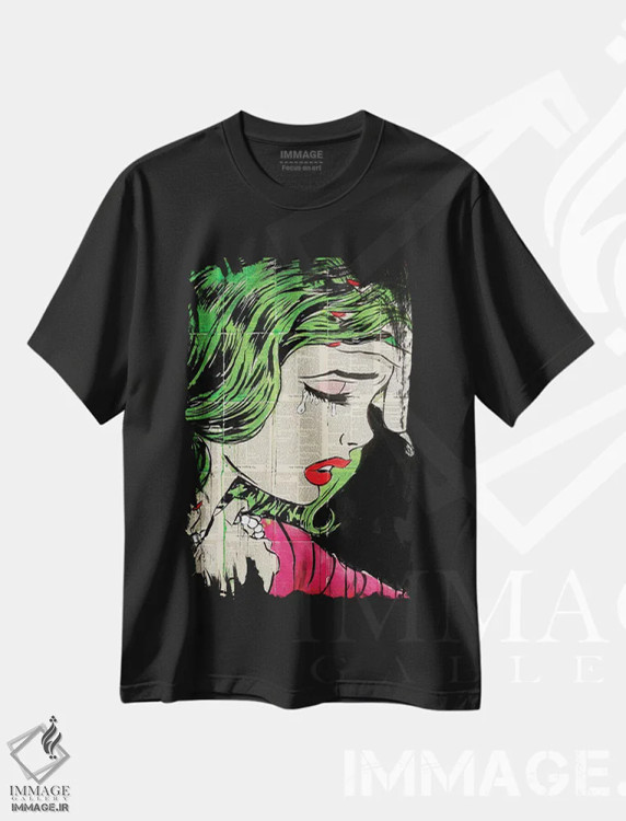 تیشرت مشکی طرح دار شاهزاده پاپ، هنر فاخر معاصر اثر لوی جوور | فروشگاه ایماژ