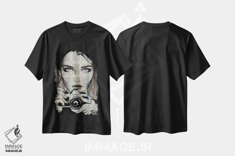 تیشرت مشکی طرح دار تصور کن، هنر فاخر معاصر اثر لوی جوور | immage.ir