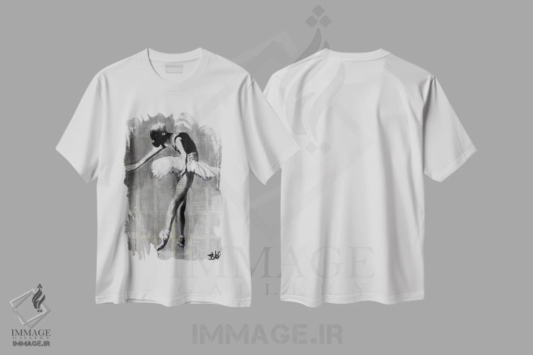 تیشرت سفید طرح دار بهترین لحظه او، هنر فاخر معاصر اثر لوی جوور | فروشگاه ایماژ