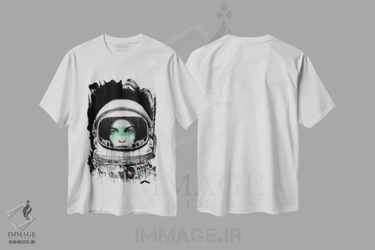 تیشرت سفید طرح دار نظم نوین، هنر فاخر معاصر اثر لوی جوور | immage.ir