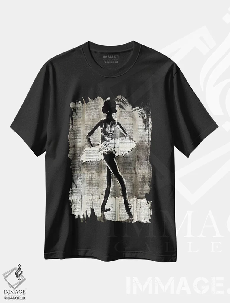 تیشرت مشکی طرح دار آناستازیا، هنر فاخر معاصر اثر لوی جوور | immage.ir