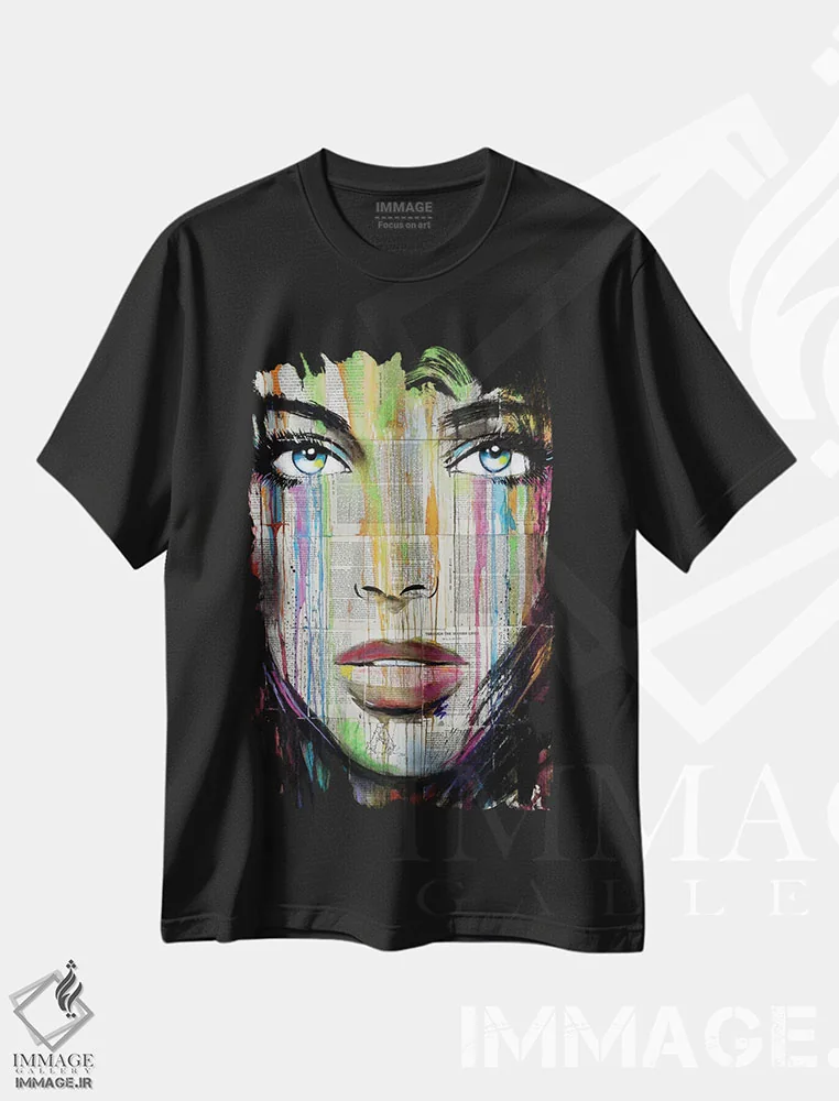 تیشرت مشکی طرح دار بل، هنر فاخر معاصر اثر لوی جوور | فروشگاه ایماژ