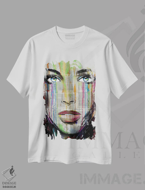 تیشرت سفید طرح دار بل، هنر فاخر معاصر اثر لوی جوور | immage.ir