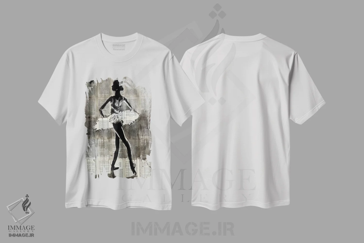 تیشرت سفید طرح دار آناستازیا، هنر فاخر معاصر اثر لوی جوور | فروشگاه ایماژ