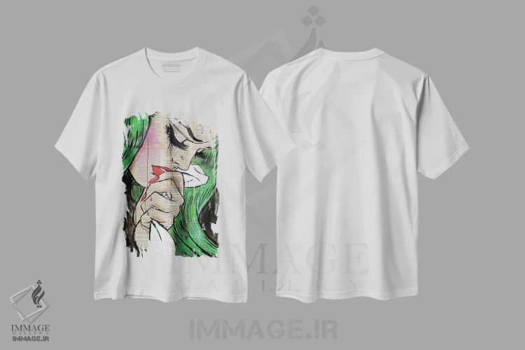 تیشرت سفید طرح دار فریاد پاپ، هنر فاخر معاصر اثر لوی جوور | فروشگاه ایماژ