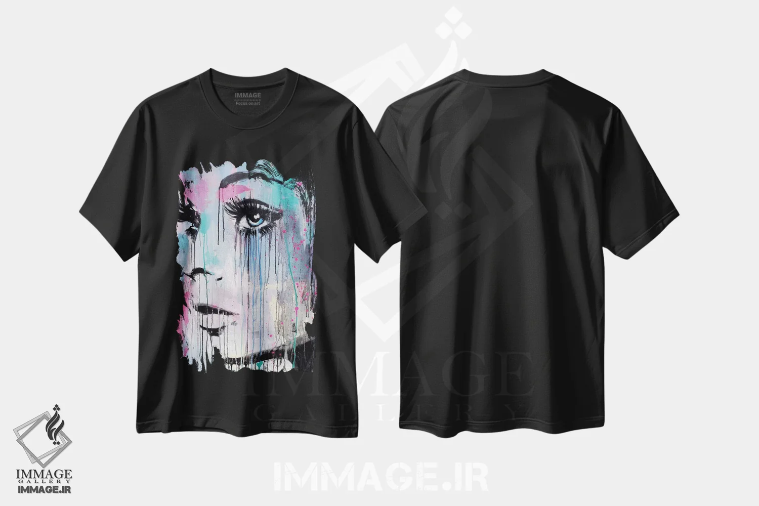تیشرت مشکی طرح دار جوینده، هنر فاخر معاصر اثر لوی جوور | immage.ir