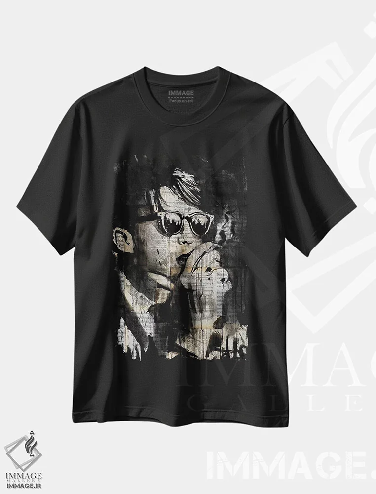تیشرت مشکی طرح دار مؤلف، هنر فاخر معاصر اثر لوی جوور | فروشگاه ایماژ