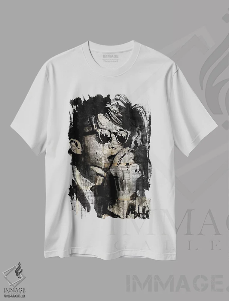 تیشرت سفید طرح دار مؤلف، هنر فاخر معاصر اثر لوی جوور | immage.ir