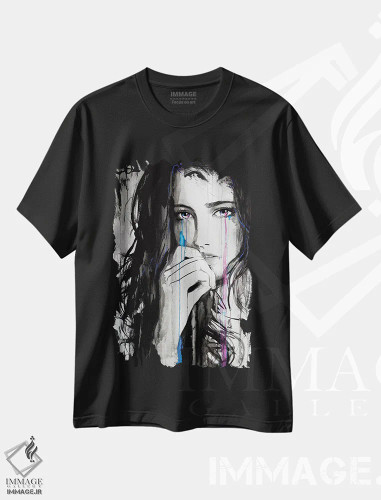 تیشرت مشکی طرح دار شتاب، هنر فاخر معاصر اثر لوی جوور | فروشگاه ایماژ