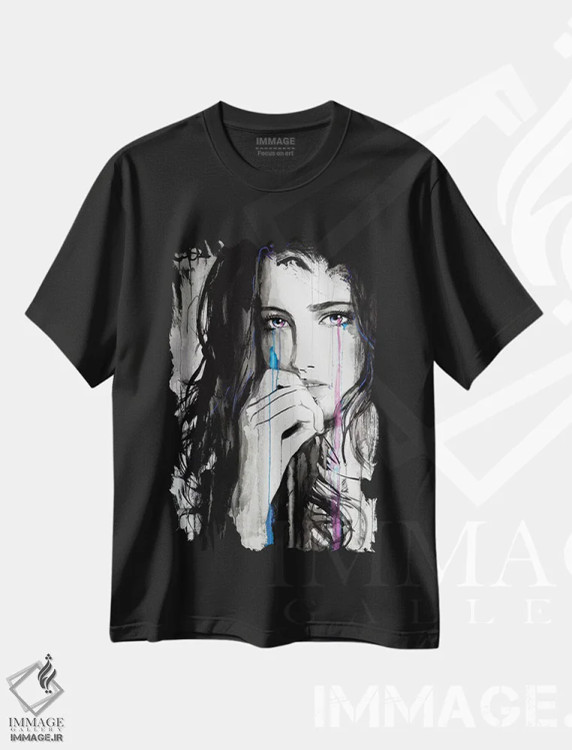 تیشرت مشکی طرح دار شتاب، هنر فاخر معاصر اثر لوی جوور | فروشگاه ایماژ
