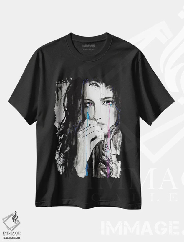 تیشرت مشکی طرح دار شتاب، هنر فاخر معاصر اثر لوی جوور | فروشگاه ایماژ