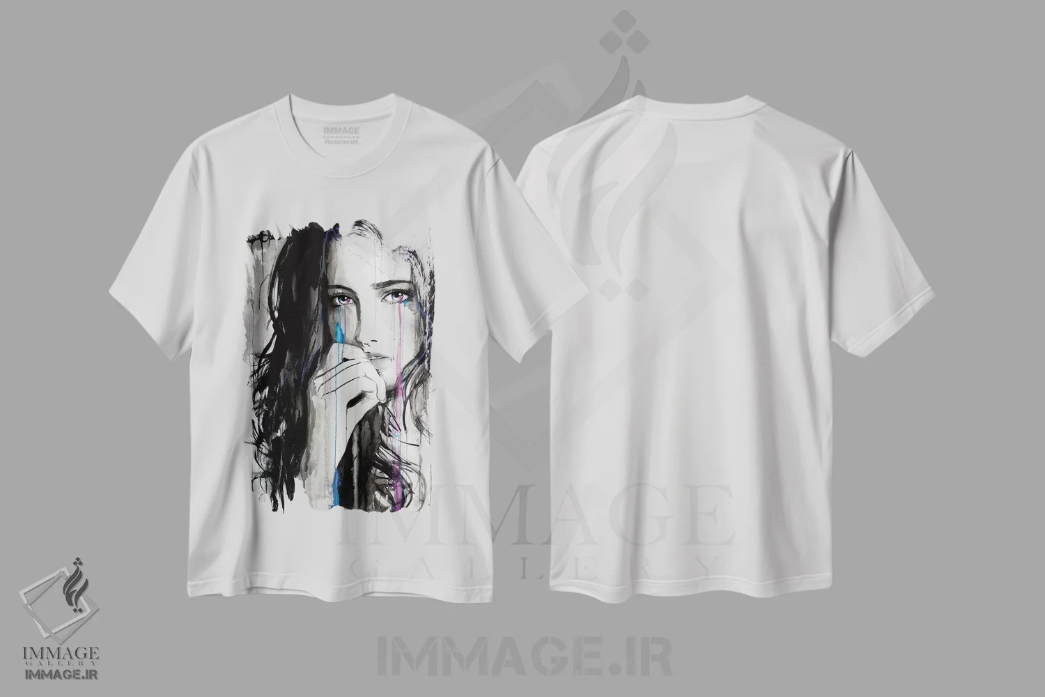 تیشرت سفید طرح دار شتاب، هنر فاخر معاصر اثر لوی جوور | immage.ir