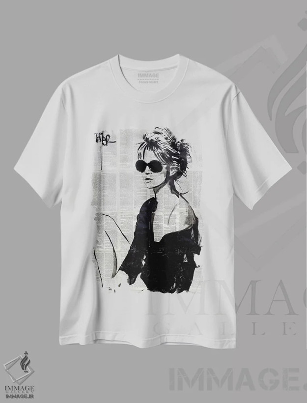 تیشرت سفید طرح دار پایان تابستان، هنر فاخر معاصر اثر لوی جوور | فروشگاه ایماژ