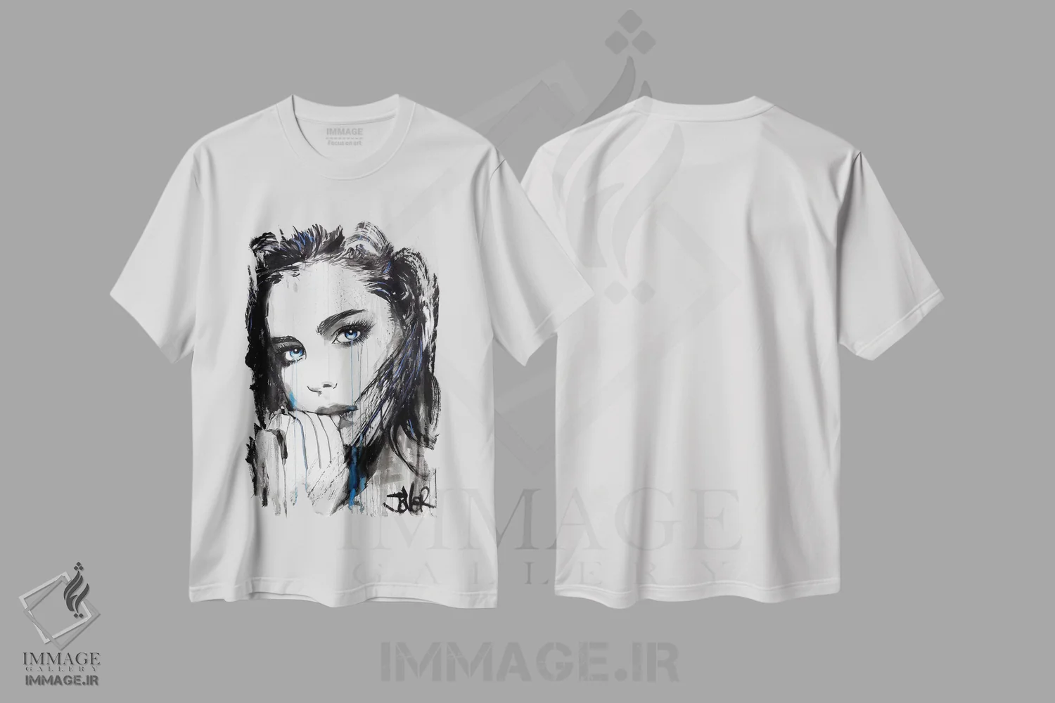 تیشرت سفید طرح دار نشانه ها، هنر فاخر معاصر اثر لوی جوور | فروشگاه ایماژ