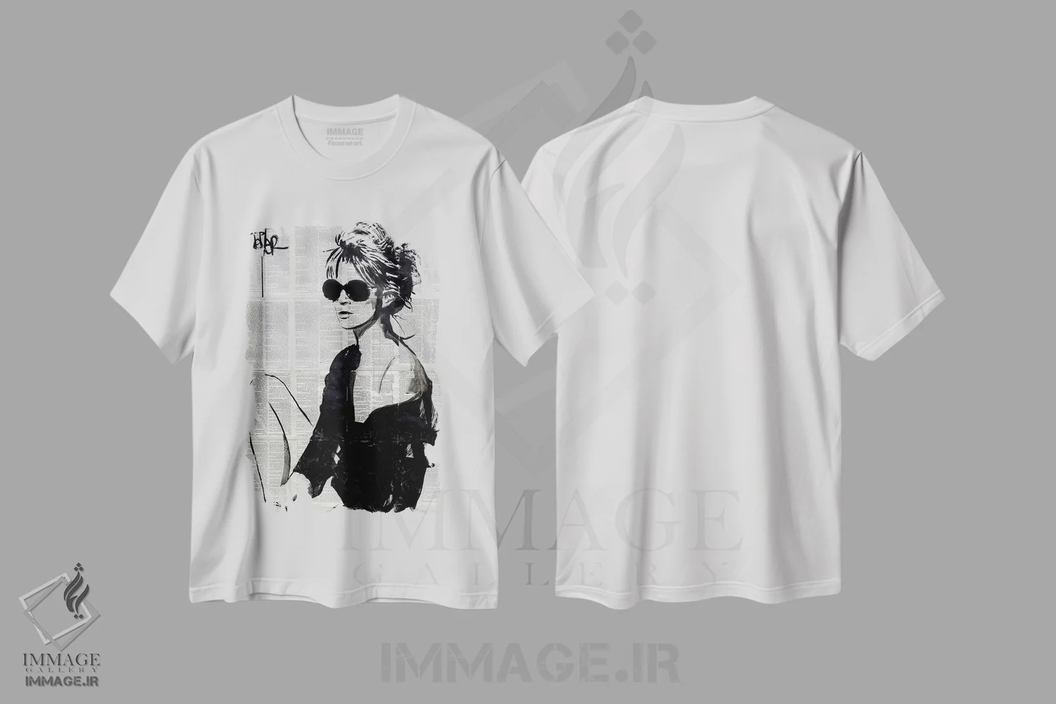 تیشرت سفید طرح دار پایان تابستان، هنر فاخر معاصر اثر لوی جوور | فروشگاه ایماژ