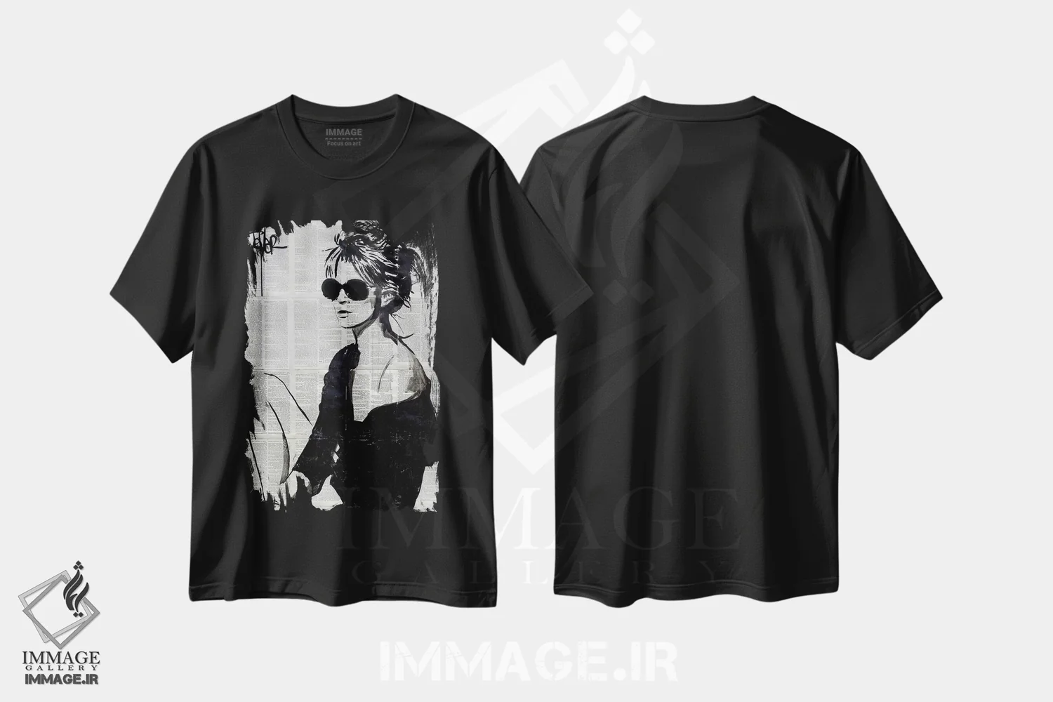 تیشرت مشکی طرح دار پایان تابستان، هنر فاخر معاصر اثر لوی جوور | immage.ir