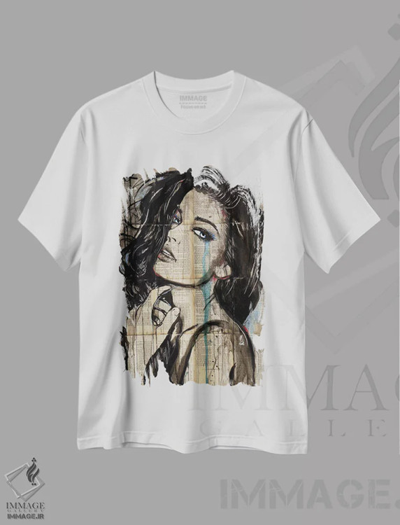 تیشرت سفید طرح دار صفحهٔ جدید، هنر فاخر معاصر اثر لوی جوور | immage.ir