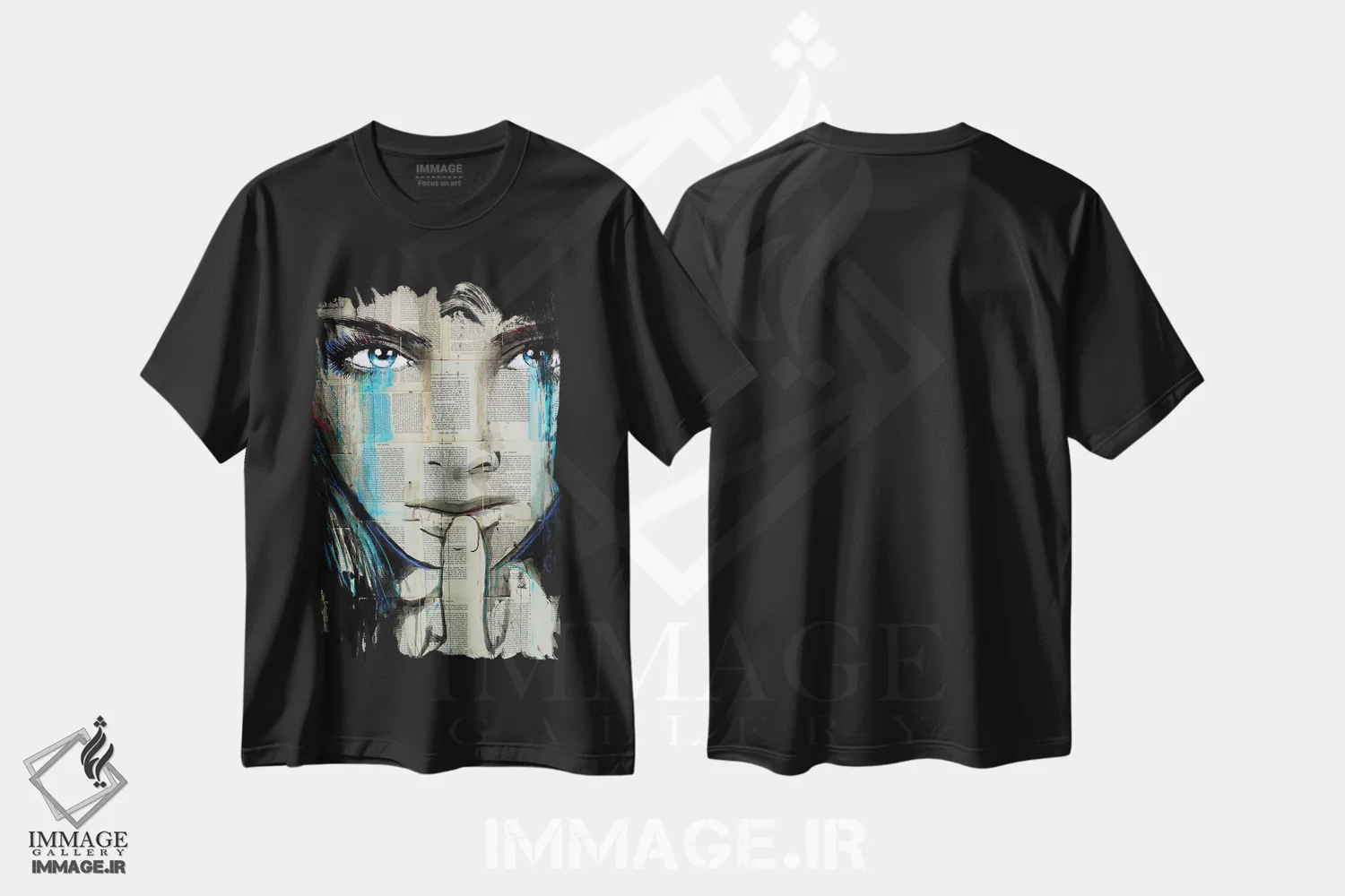 تیشرت مشکی طرح دار حکومت، هنر فاخر معاصر اثر لوی جوور | فروشگاه ایماژ