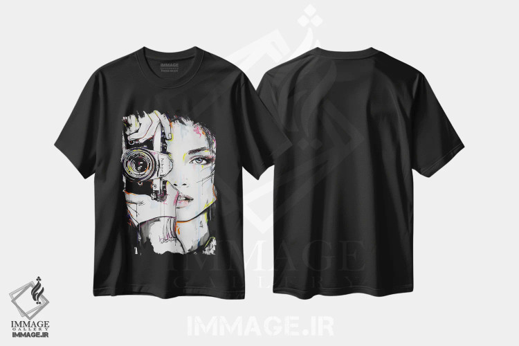 تیشرت مشکی طرح دار نمای بزرگ تر، هنر فاخر معاصر اثر لوی جوور | فروشگاه ایماژ