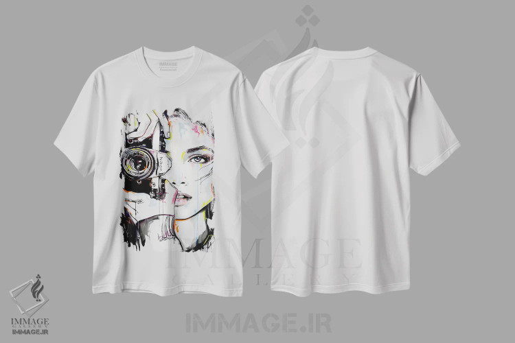 تیشرت سفید طرح دار نمای بزرگ تر، هنر فاخر معاصر اثر لوی جوور | immage.ir