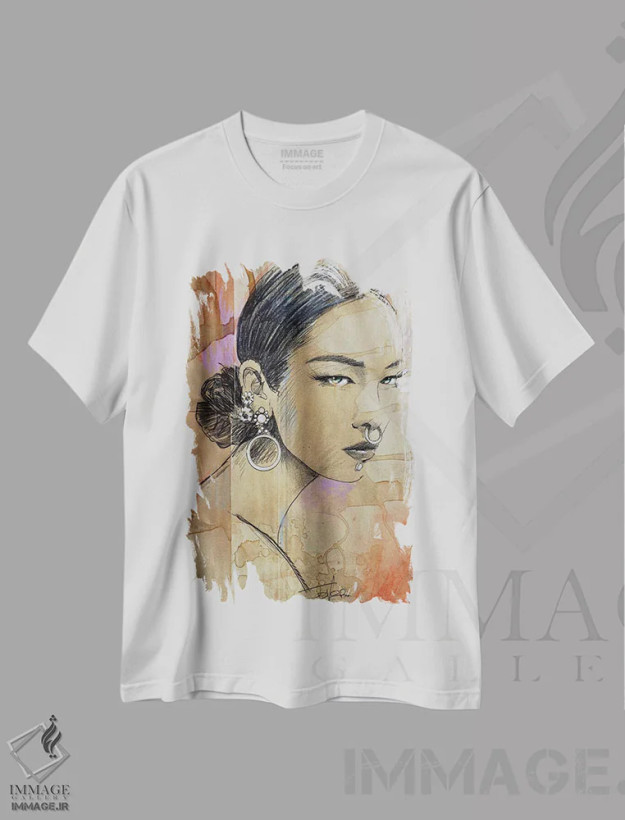 تیشرت سفید طرح دار سرود، هنر فاخر معاصر اثر لوی جوور | فروشگاه ایماژ