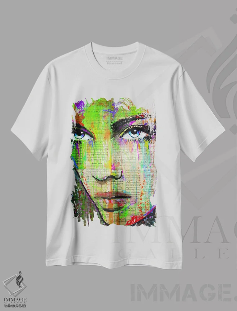تیشرت سفید طرح دار رنگ بهار، هنر فاخر معاصر اثر لوی جوور | فروشگاه ایماژ