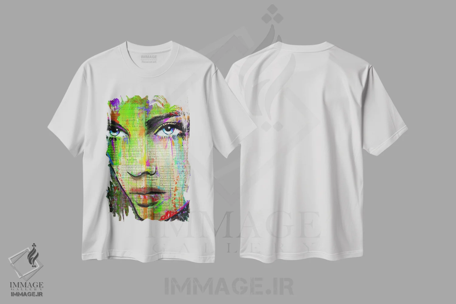 تیشرت سفید طرح دار رنگ بهار، هنر فاخر معاصر اثر لوی جوور | فروشگاه ایماژ